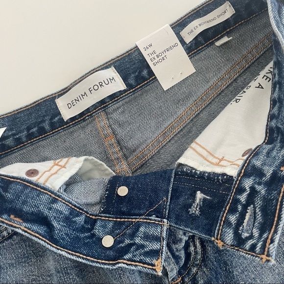 NWT Denim Forum The Ex Boyfriend Shorts from Aritzia - Picture 5 of 10